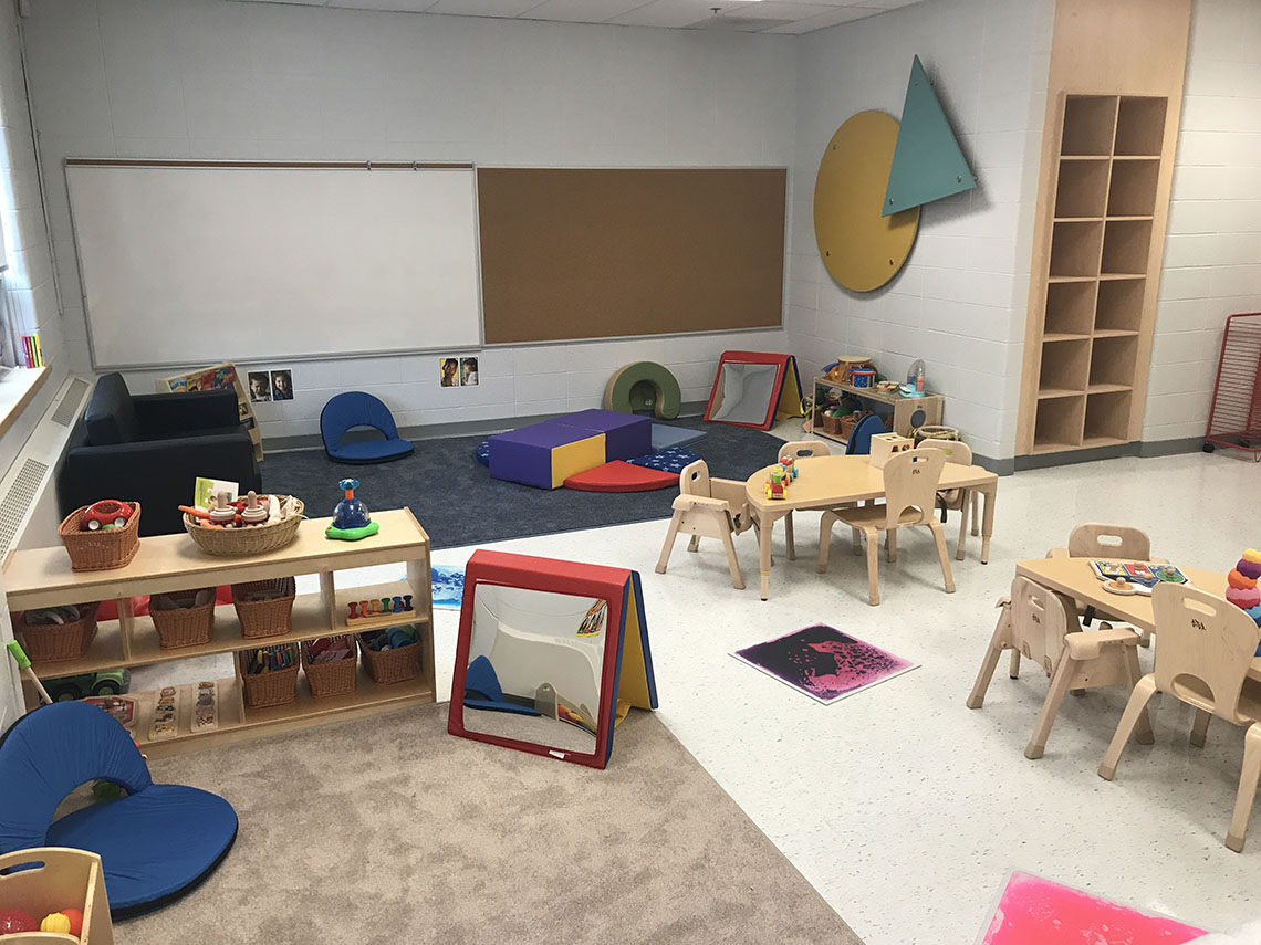 A colourful infant room at Pte Buckam Singh